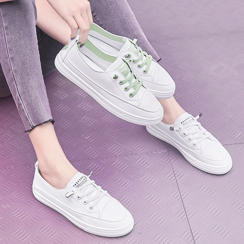 Sports white women's shoes 2021 new summer all-match flat white shoes summer models ins tide net red casual shoes women's summer