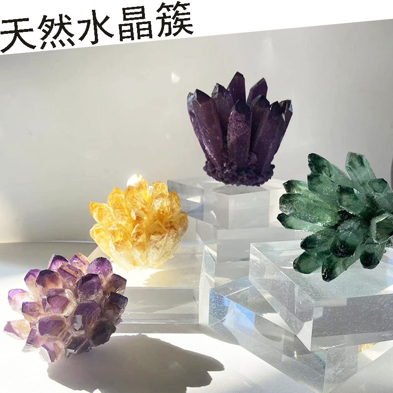 天然水晶 印章置物 年代品高品質 天然石 原石 置物大逸品 骨董 古美術