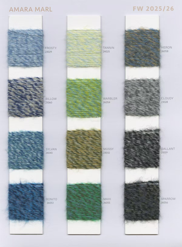 Hemisphere Amara Marl Silk Cashmere 75% Cashmere 25% White Factory Silk Brushed White Factory Silk Floral Yarn Cashmere