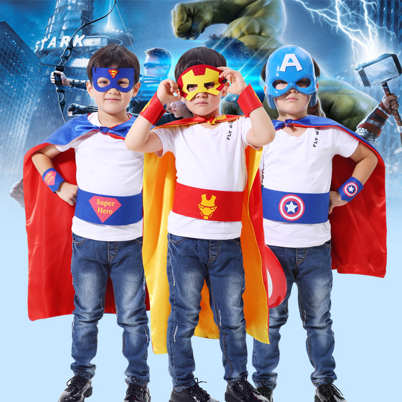 Halloween Children's clothing Superman The Beaty Black Baton Spiderman The Beatles Captain America's Man of Steel Raytheon