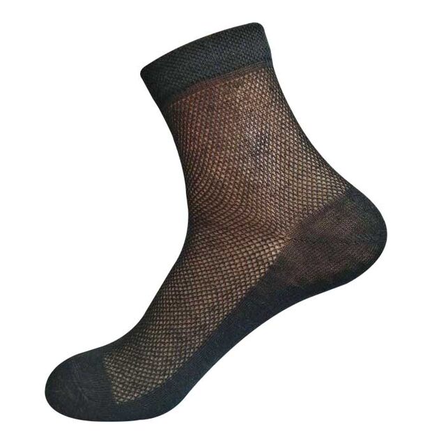 Summer thin hama Shuanghe socks linen pure socks men's fishnet socks women's mid-calf high-waisted mesh deodorant and sweat-absorbent wears simplewear