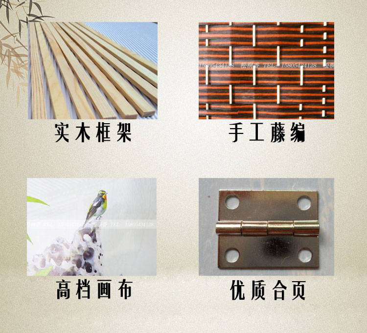Gấp mây phong cách Trung Quốc vách ngăn phòng khách văn phòng màn hình gấp đơn giản Lối vào gỗ khách sạn rèm vải màn - Màn hình / Cửa sổ bình phong giá rẻ