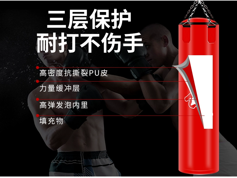 Boxing bao cát da rỗng Sanda bao cát treo võ thuật Taekwondo chiến Muay Thái thực hành Pu bao cát