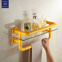 Bathroom safety handrail shelf Toilet anti-slip fall protection Elderly care protection Bathroom storage rack Wall hanging