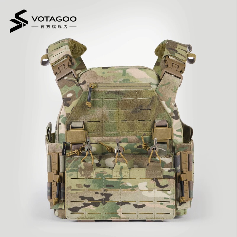 Votagoo 1000D Nylon Outdoor Real-Life Cs Lightweight Tactical Vest Camouflage Quick-Release Protective Vest