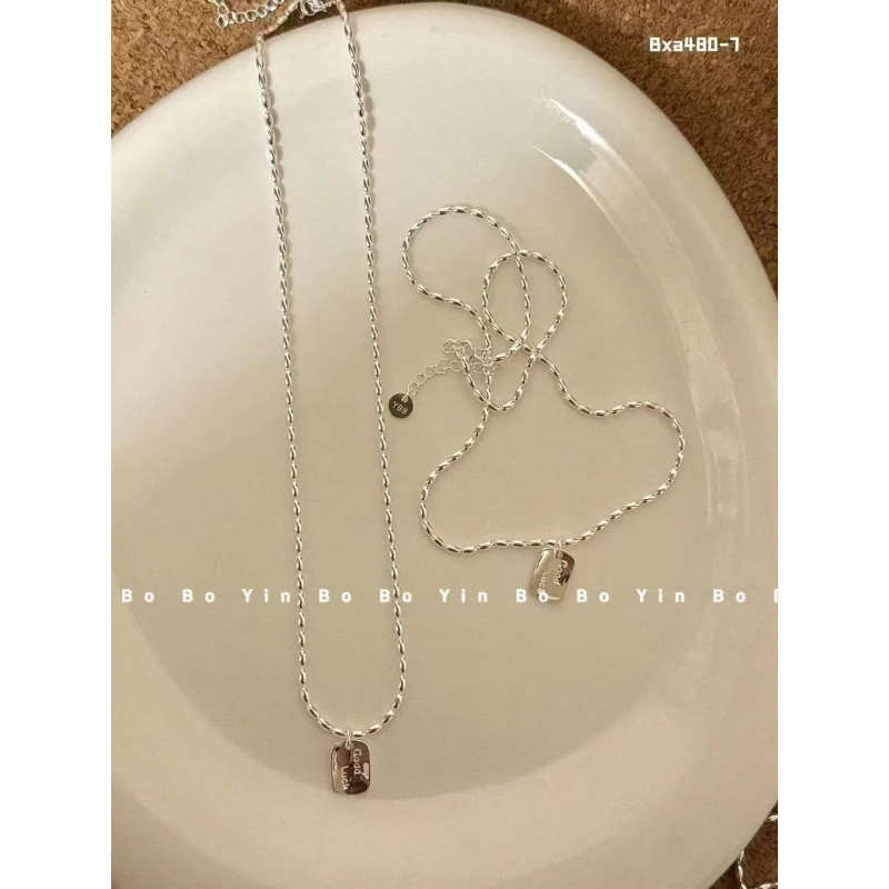 Silver Uncle S925 Silver Lucky Charm Pure Silver Necklace ins Versatile Collarbone Chain Necklace