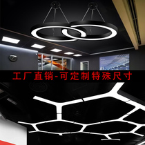 LED office chandelier Modern minimalist led gym decoration l geometric Y-shaped creative hair salon special lamp