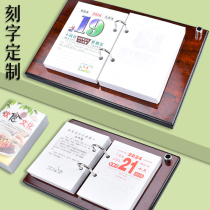 Customized 2024 wooden desk calendar business high-end wooden desk calendar stand wholesale creative ornaments desk calendar core