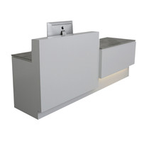 Profiled Company Roast Lacquer Yingbin Front Desk Reception Desk Training Institution Cashier Desk Marble Counter Beauty Parlour Bar