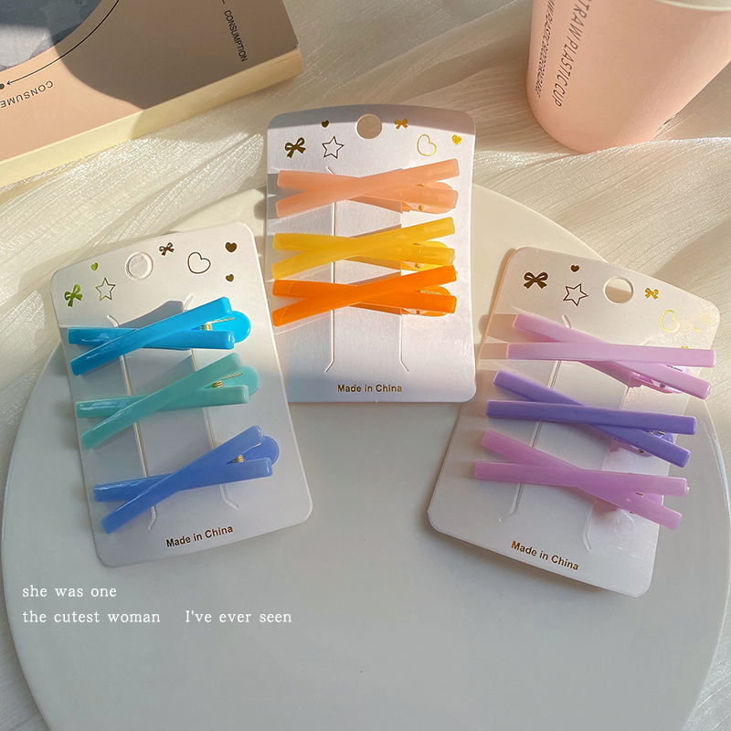 images 0:Three decorations ~ jelly hairpin broken hair and cute hairpin on the side of the hair card Liu Hai forehead duck mouth with net red clip headdress