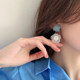 블루 러브 플라워 귀걸이 2024 새로운 트렌디 한 멋진 틈새 디자인 단순 컴팩트 귀걸이 기질 귀걸이
