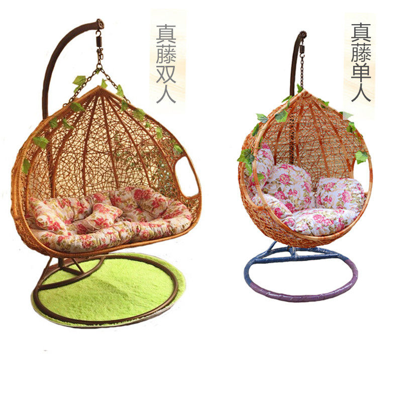 Real vine chair hanging basket balcony hanging chair Swings Adults Indoor outdoor home Cradle Chair Single Double rattan choreography