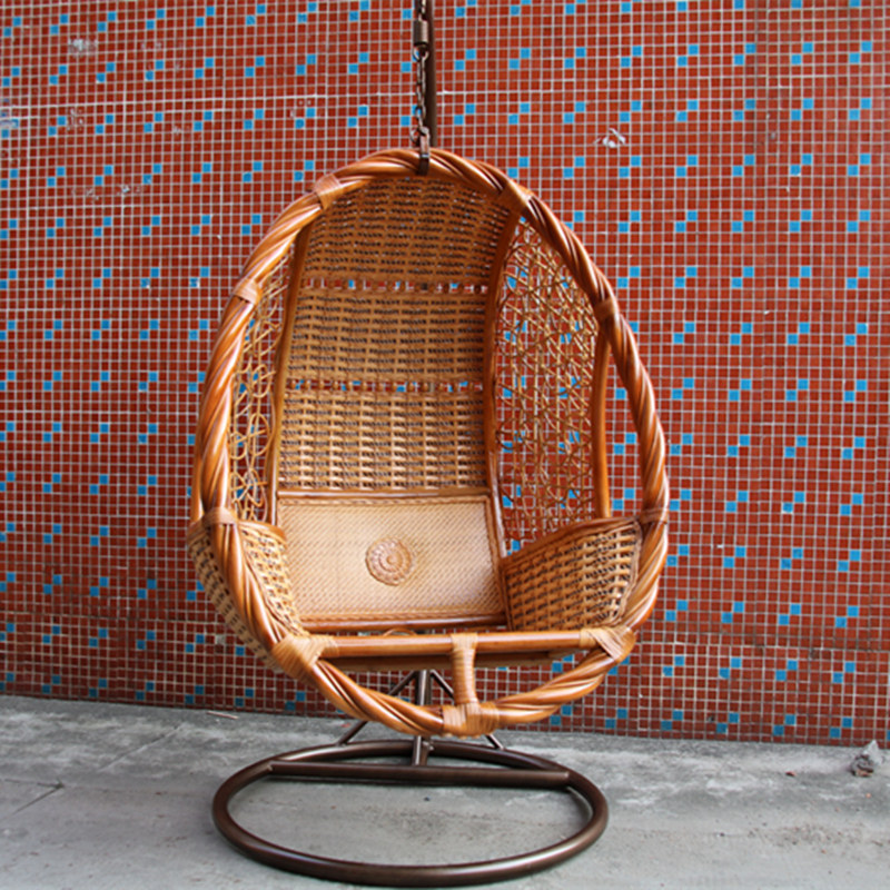 Real rattan chair natural vine hanging basket Hanging Chair Indoor Bird Nest Hanging Basket Rocking Chair Rocking Chair Balcony Indoor Single Double