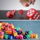Crystal Color Dice Mahjong Chess Dice Grain Sàng Màu Kỹ thuật số Nhựa Dice KTV Bar Uống súc sắc - Các lớp học Mạt chược / Cờ vua / giáo dục