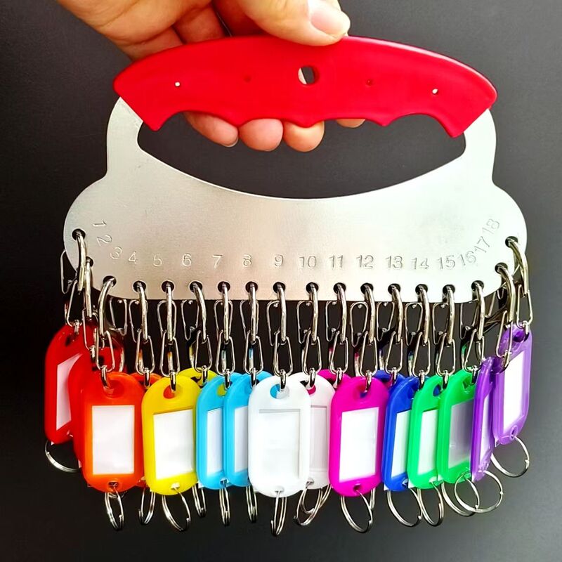 Keychain Ring Tag Storage Classification Tag Keychain Number Plate Disc with Marker Metal Key Plate Keychain Ring Tag Storage Classification Tag Keychain Number Plate Disc with Marker Metal Key Plate