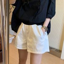 Pregnant Woman Cotton Linen Shorts Woman Summer Thin Outside Wearing Pregnancy Woman Dress Underpants Safety Pants White Loose Broadleg Pants