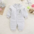 Quần áo sơ sinh mùa xuân và mùa thu ấm áp cho bé sơ sinh 0-3 tháng 6 Quần áo trẻ em bằng vải cotton mỏng - Áo liền quần