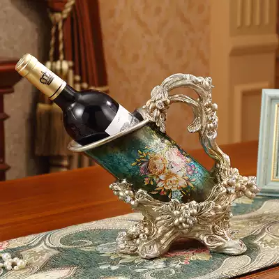 European wine rack wine rack wine cabinet ornaments luxury high-end wine tray resin creative craft gift decoration