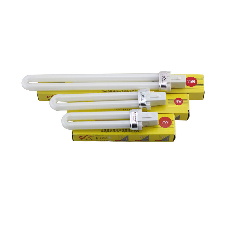 Bo Litong 5W 7W 9W 11W three-color eye protection lamp table lamp two-pin U-shaped lamp plug-in H tube