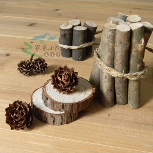 Shooting background props solid wood dry fruit dry branches log block wood pile natural material safety and environmental protection