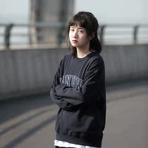 Day-train Tide Cards Embroidered clothing schoolgirls Spring-autumn loose trend Round leading American street hip hop on clothes