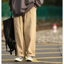 Upright Walking Spring Autumn High Waist Display Slim Coveted Straight Tube Beam Feet Small Tooling Thin Section Casual Broadleg Long Pants Tide