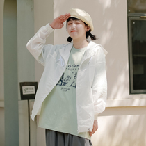 Summer new brief about 100 hitch cap pure color sunscreen student loose sunscreen day system thin jacket blouses woman