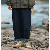 Spring Autumn Broadlegged Jeans Woman Little Sub Retro American Straight Drum Pants High Waist Display Slim Loose Bunch Foot Long Pants Students