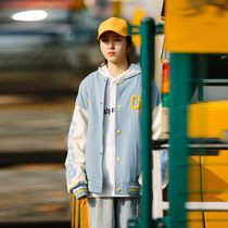 Baseball uniform female 2021 spring dress new student neutral Street Korean Harajuku oversize jacket embroidered jacket
