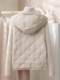 Chaqueta de algodón de invierno para la chaqueta de chaleco con capucha versátil para mujeres para la chaqueta de algodón de caballo corta y delgada de caballos ~ Espacio de liquidación