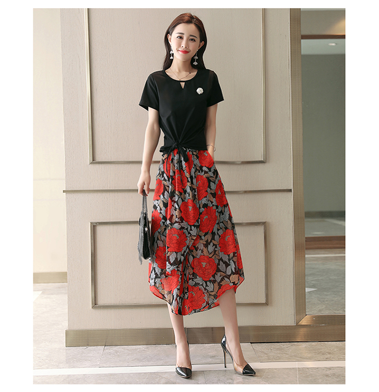 Đầm dự tiệc mùa thu mới 2018 size lớn mới dành cho nữ hai mảnh xuân hè thu đông thu đông 2822 áo khoác nữ mùa đông