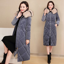 Shen Yidu 2021 autumn and winter new womens clothing autumn and winter fashion long velvet cotton coat cotton coat jacket 9816