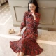 Shen Yidu Spring 2021 phụ nữ mới mùa xuân và mùa thu dài tay váy đuôi cá hoa váy váy dài 8228 - Váy dài