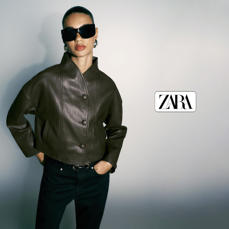 Direct Shipping Purchase of Zara Women's Faux Leather Jacket with Stand Collar, Single-Breasted, Diagonal Placket, Vintage Long-Sleeve Short Jacket Direct Shipping Purchase of Zara Women's Faux Leather Jacket with Stand Collar, Single-Breasted, Diagonal Placket, Vintage Long-Sleeve Short Jacket