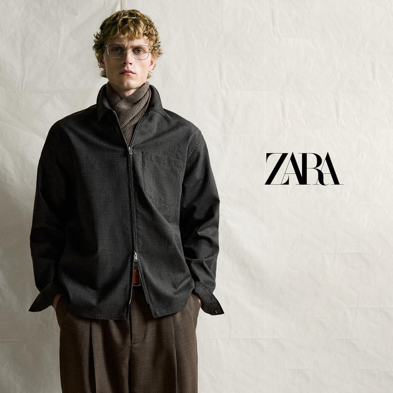 Direct Shipping Zara Wool Shirt-Style Jacket Men's Long-Sleeve Single Pocket Double Zipper Short Jacket Direct Shipping Zara Wool Shirt-Style Jacket Men's Long-Sleeve Single Pocket Double Zipper Short Jacket