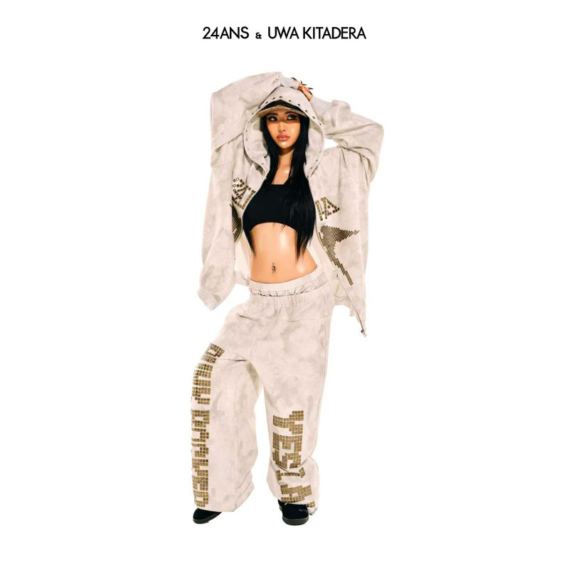 24Ans X Uwa |   Co-Branded Series |   Camouflage Sweatshirt Suit