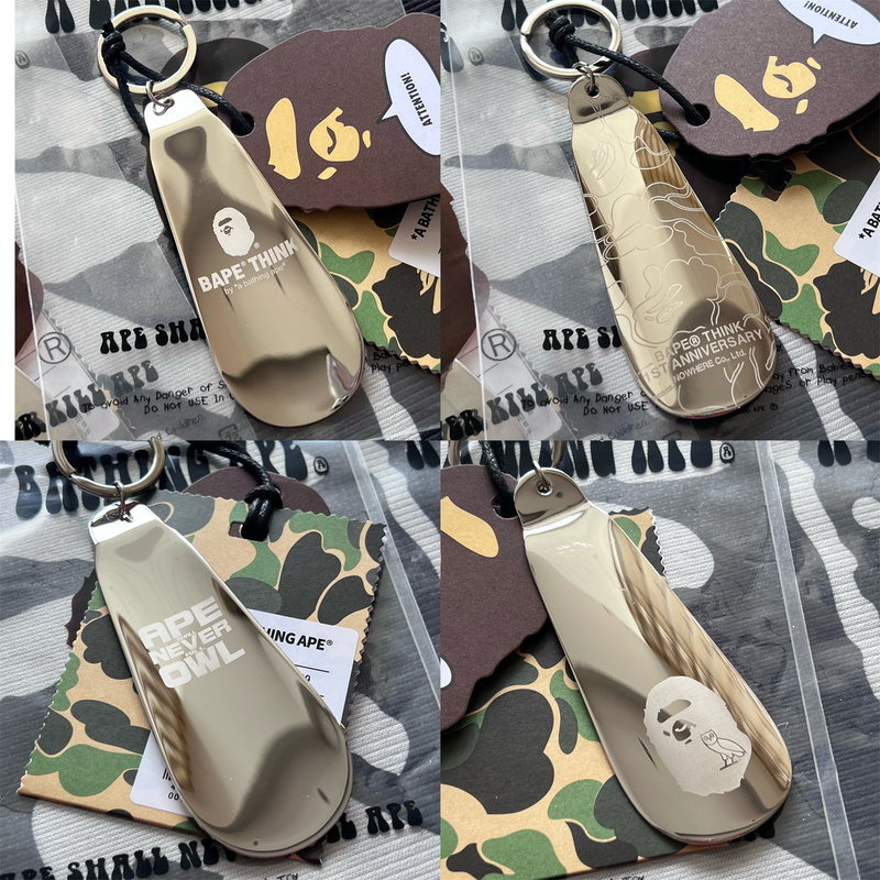 Bape Head 25Ss Shoehorn Keychain Ape Head Portable Functional Accessory for Daily Use at Home