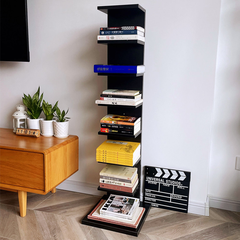 Floor Invisible Bookshelf Corner Small Simple Living Room Corner Shelf Economy Type Floating Window Province Space Leaning Against Wall