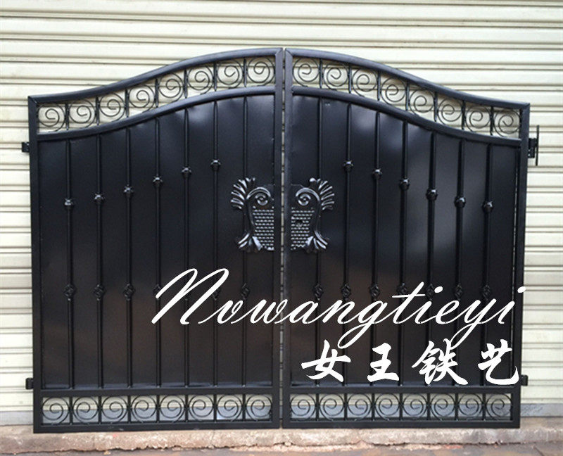 Iron Art Gate Villa Doors Courtyard Door Outdoor Double Switch Iron Gate Eurostyle Countryside Gate Entrance Door Garden Door to be made