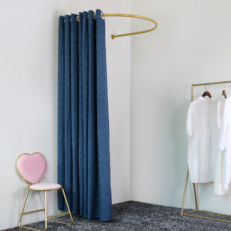 Clothing Store Fitting Room Door Curtain, Changing Room, U-Shaped Frame Rod, Partition Curtain, Thickened Track Curtain