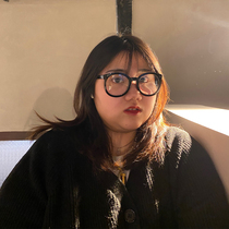 YUZI fish family new nemesis red retro black frame transparent glasses coarse frames large frame round face slim spectacle frame female