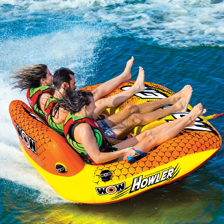 American WOW water inflatable drag ring towboat three-seater water inflatable sofa - Taobao