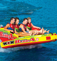 US imported WOW inflatable drag coil water inflatable sofa motorboat drag water drag boat 4 people