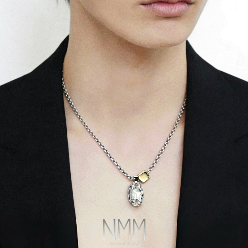Nmm Original Design Crystal Pendant with a Versatile and Elegant Feel, Swarovski Crystal Necklace, High-End Unisex Style Jewelry for Men
