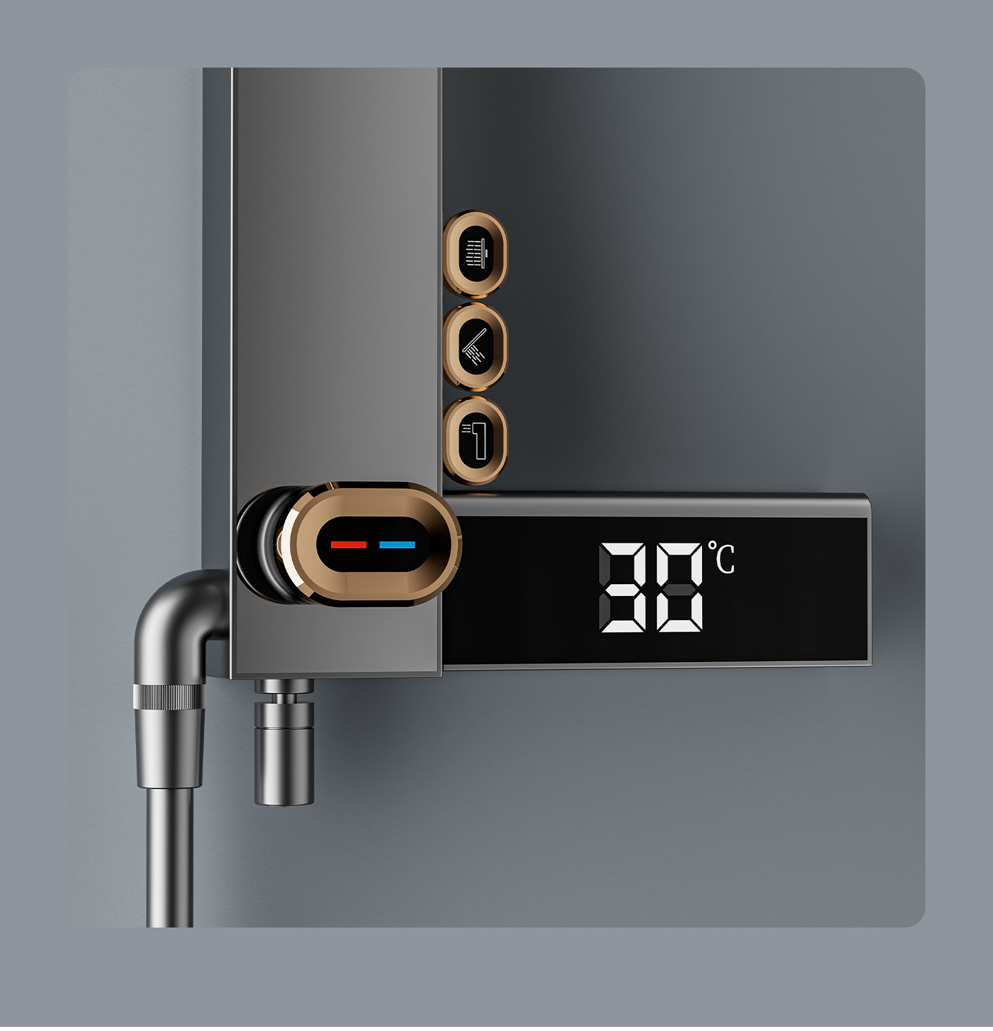 Термостатический набор 2025新款喷头升级腰喷恒温数显淋浴花洒套装家用淋雨浴室增压沐浴