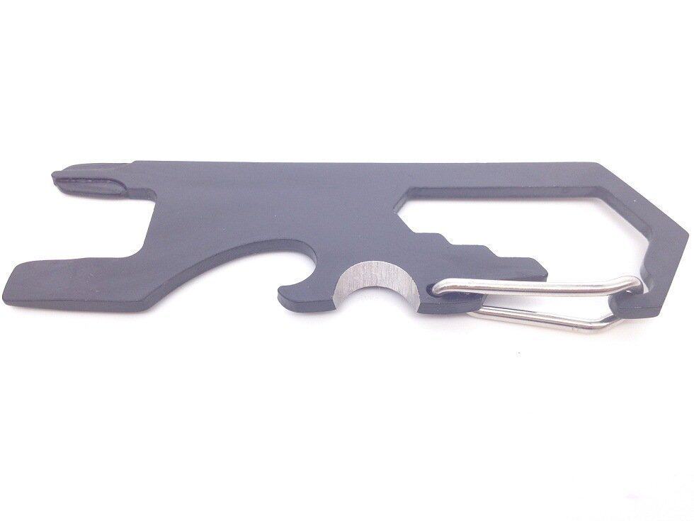 Blancpain EDC multi-function mountaineering buckle Quick hook keychain Portable bottle opener Rope cutter Screwdriver