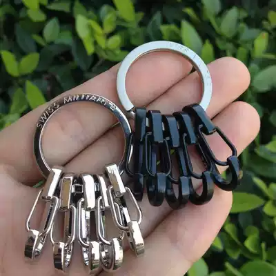 Swiss Army watch D1 Keychain Keychain Keychain Mini buckle Stainless steel ring hook