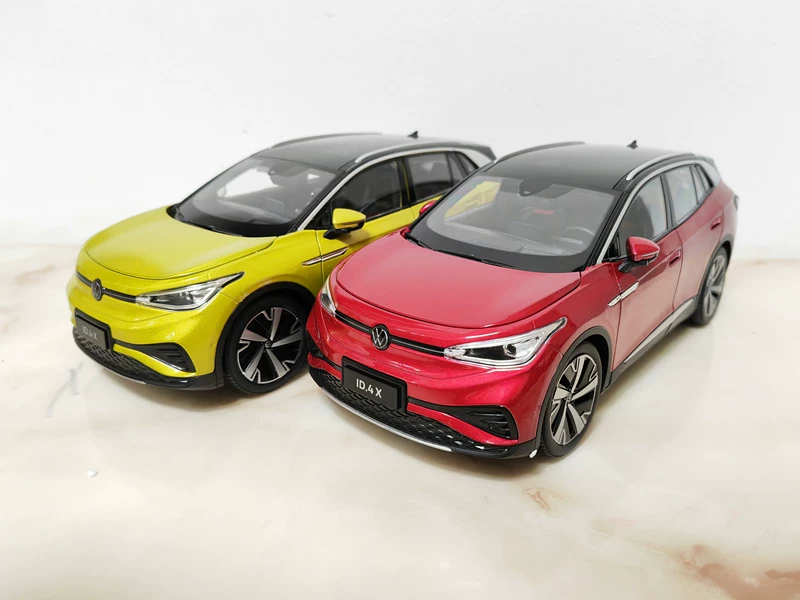 Оригинальная модель автомобиля Volkswagen ID.3 ID.4X ID.6 ID.7 CROZZ, версия освещения, масштаб 1:18, модель автомобиля