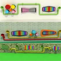 Childrens outdoor kindergarten percussion instrument metal indoor microphone percussion hand drum wall music customization
