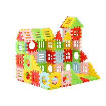 Kindergarten oversized plastic building block fence childrens castle indoor happy building puzzle playground educational toys